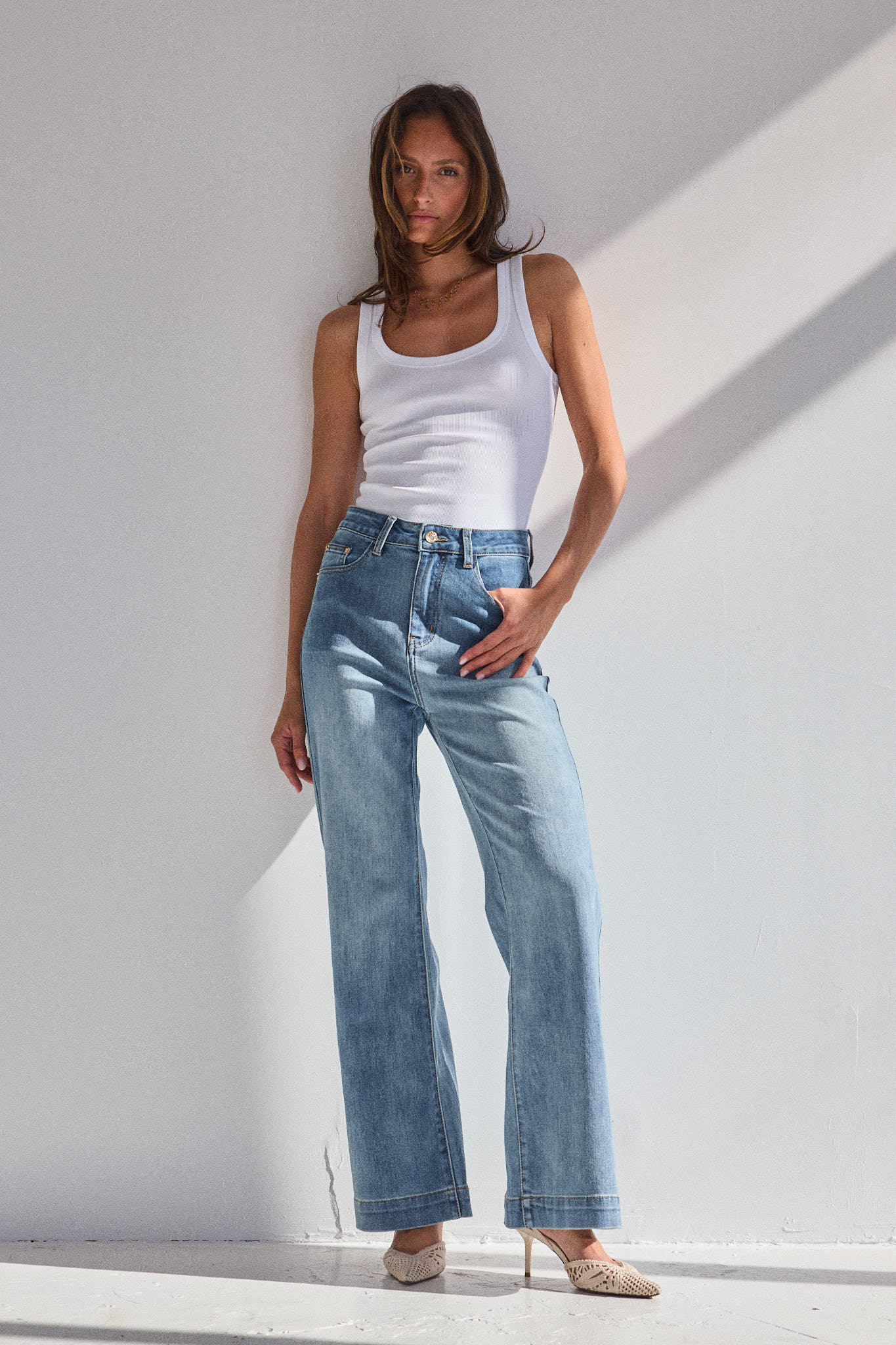 AVA - Jean Bootcut Taille Haute