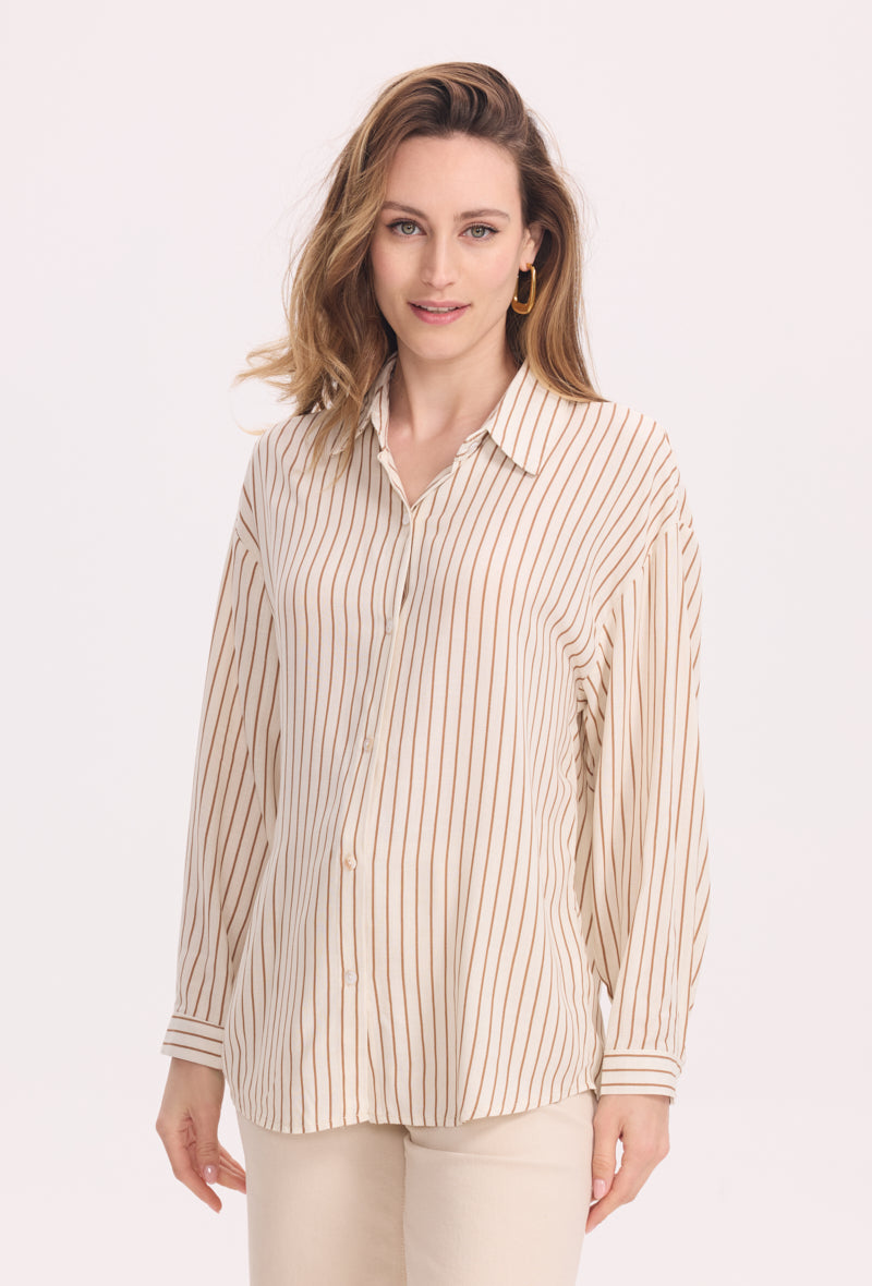 Chemise à rayures bicolores
