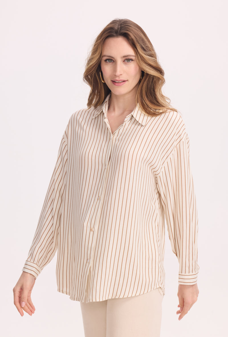 Chemise à rayures bicolores