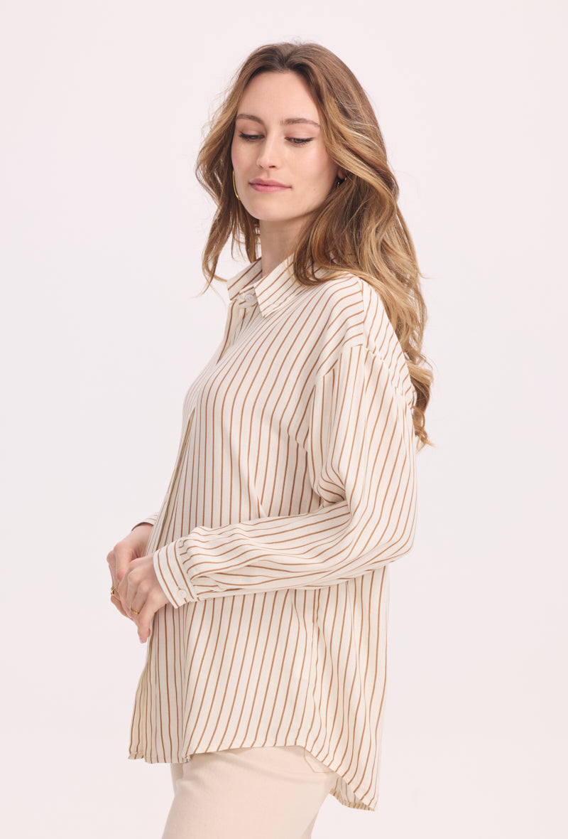 Chemise à rayures bicolores