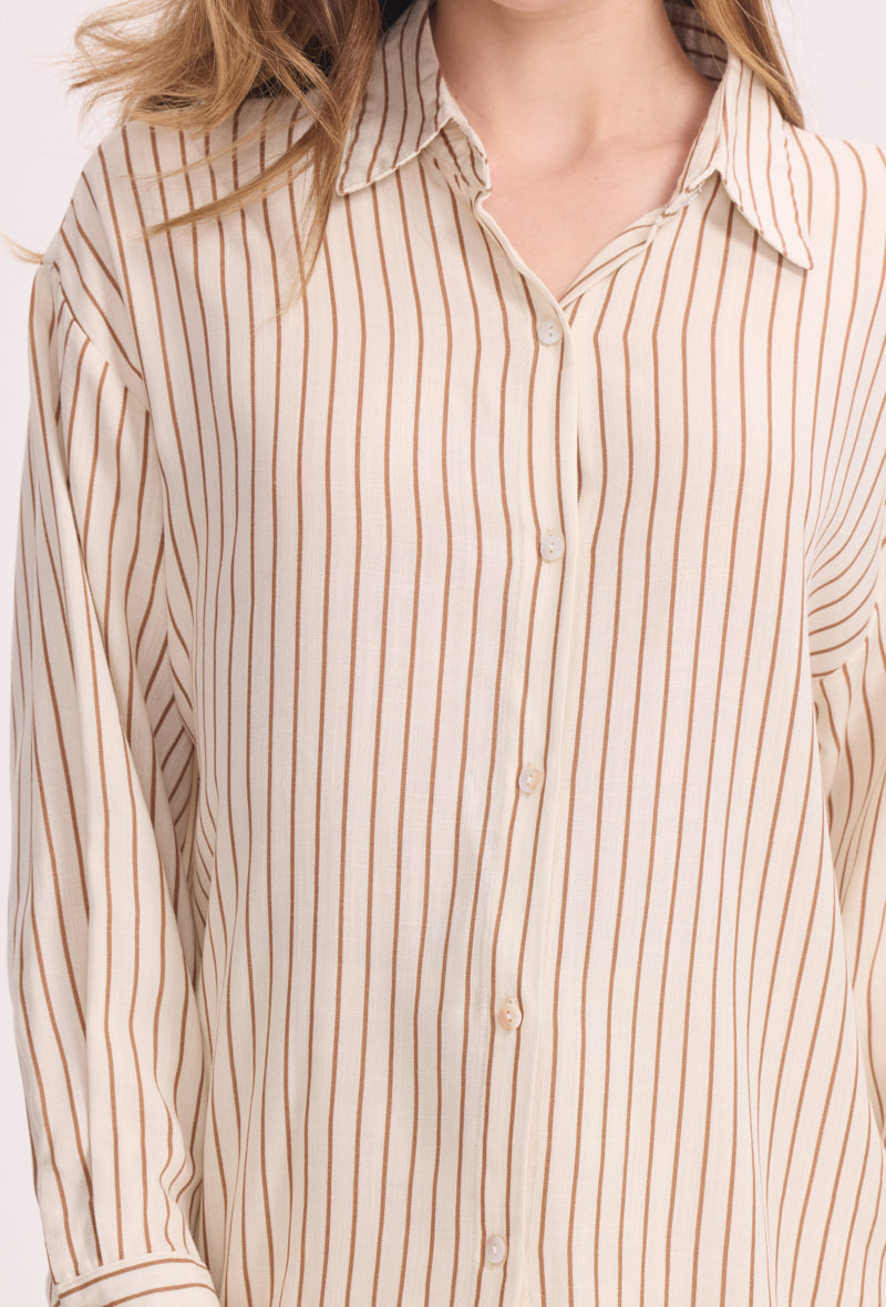 Chemise à rayures bicolores