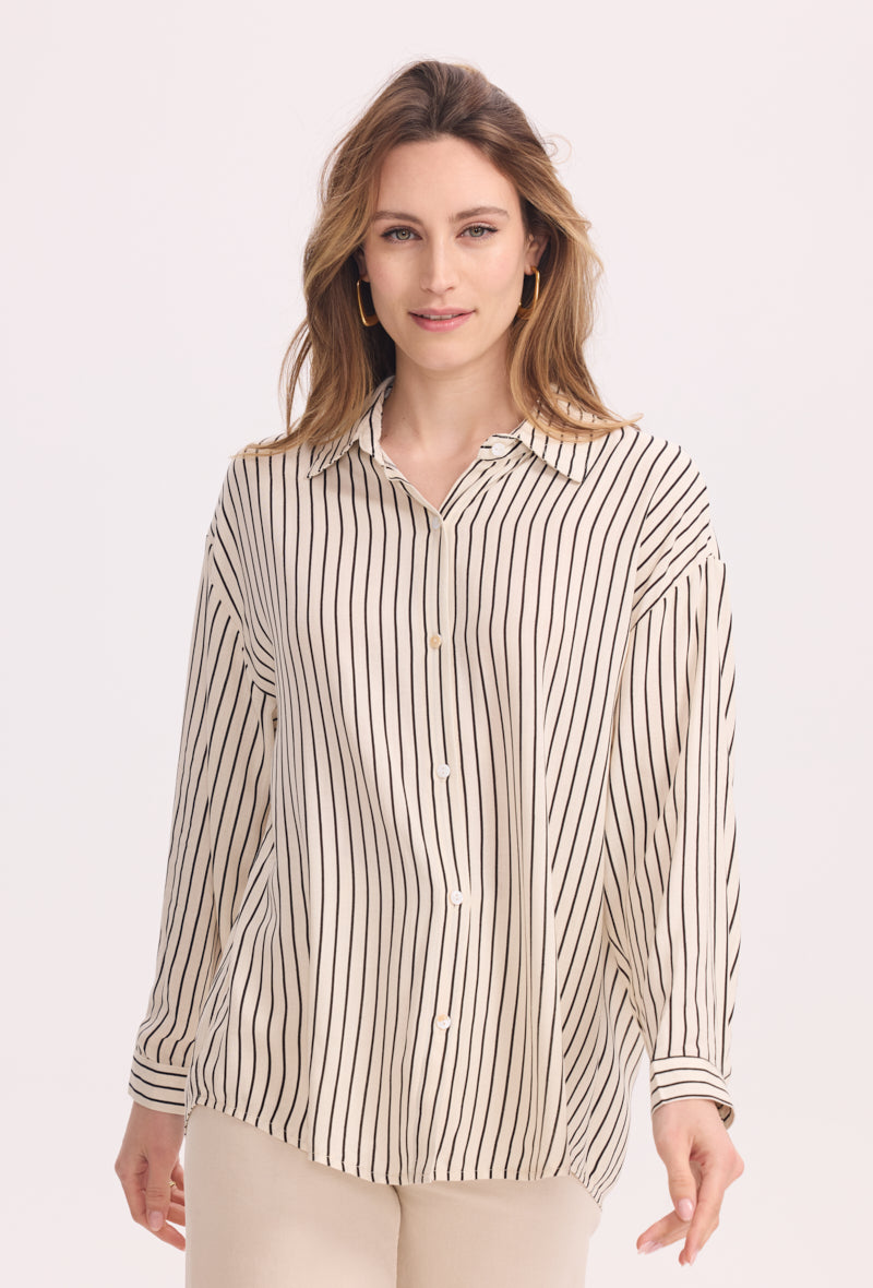 Chemise à rayures bicolores