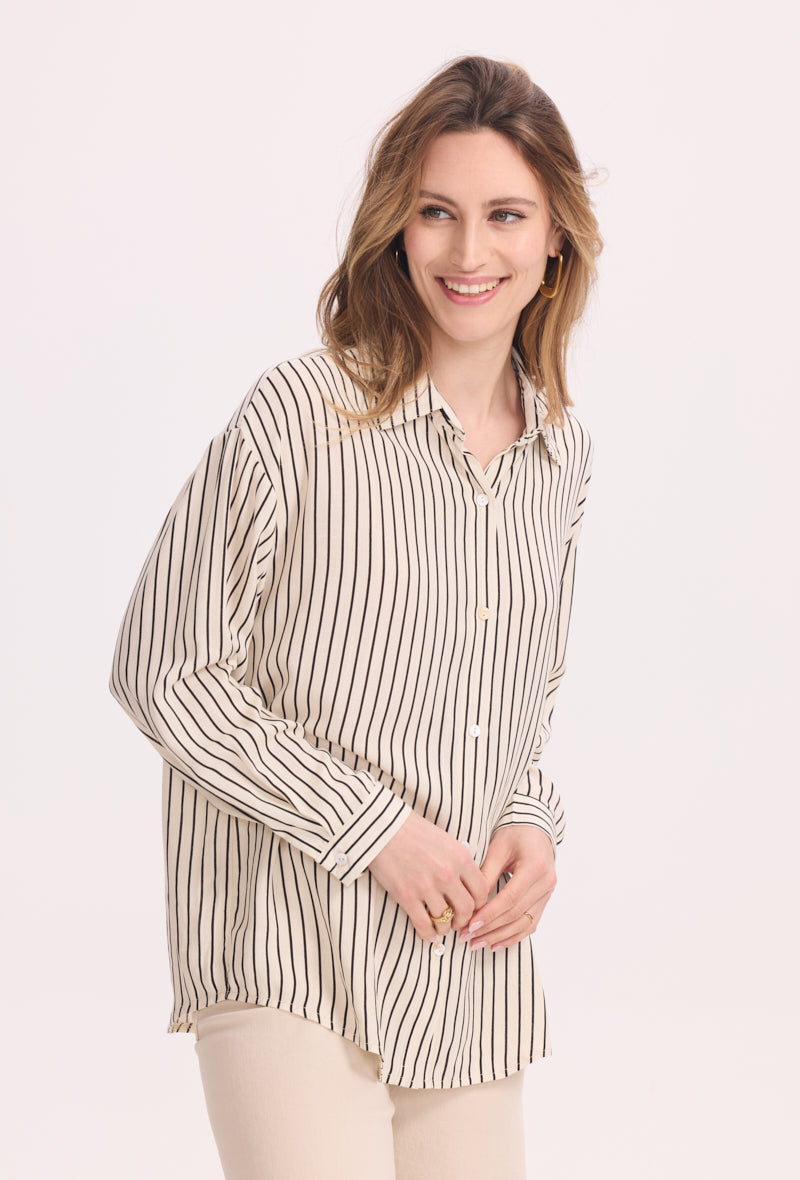 Chemise à rayures bicolores