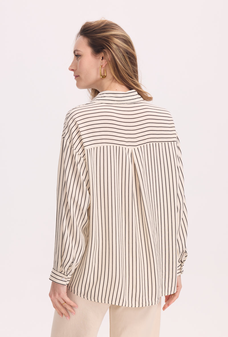 Chemise à rayures bicolores