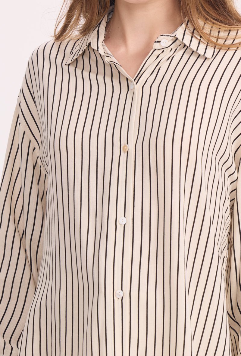 Chemise à rayures bicolores