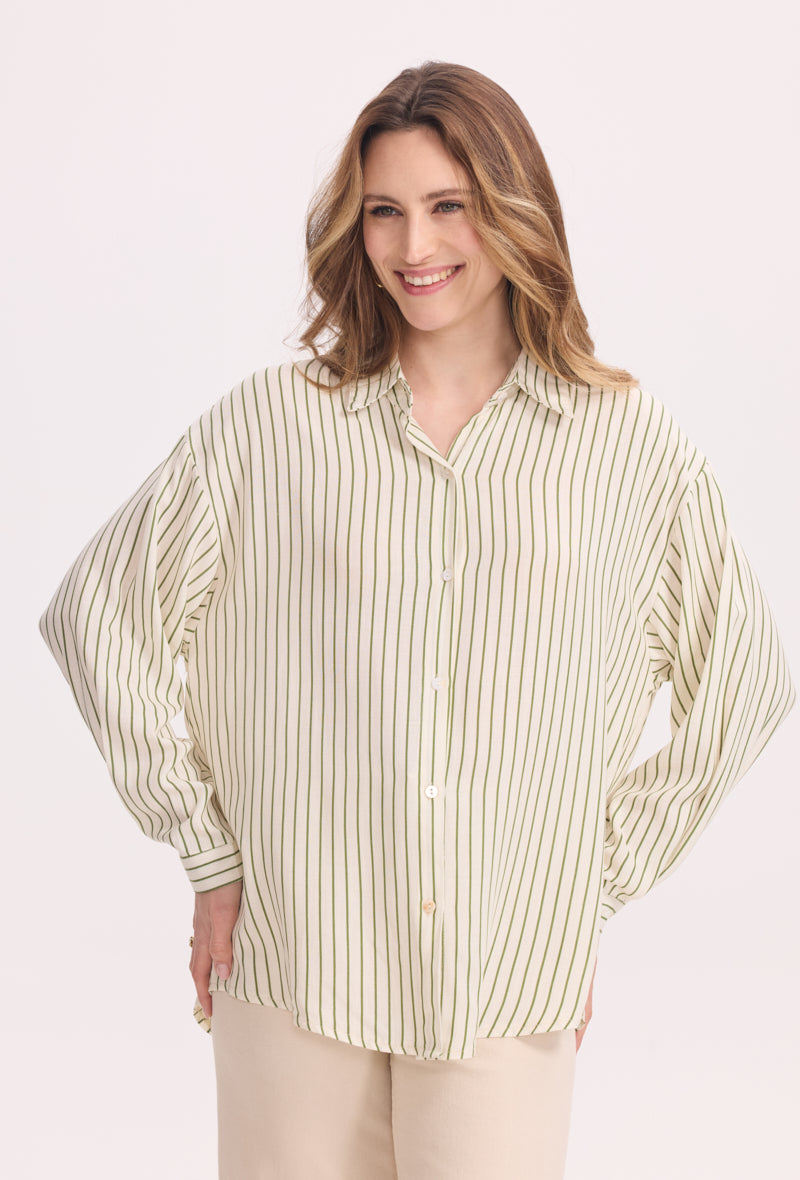 Chemise à rayures bicolores