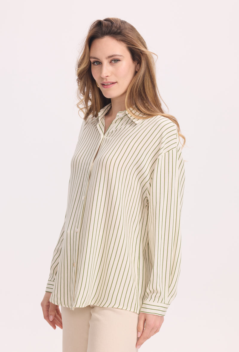 Chemise à rayures bicolores