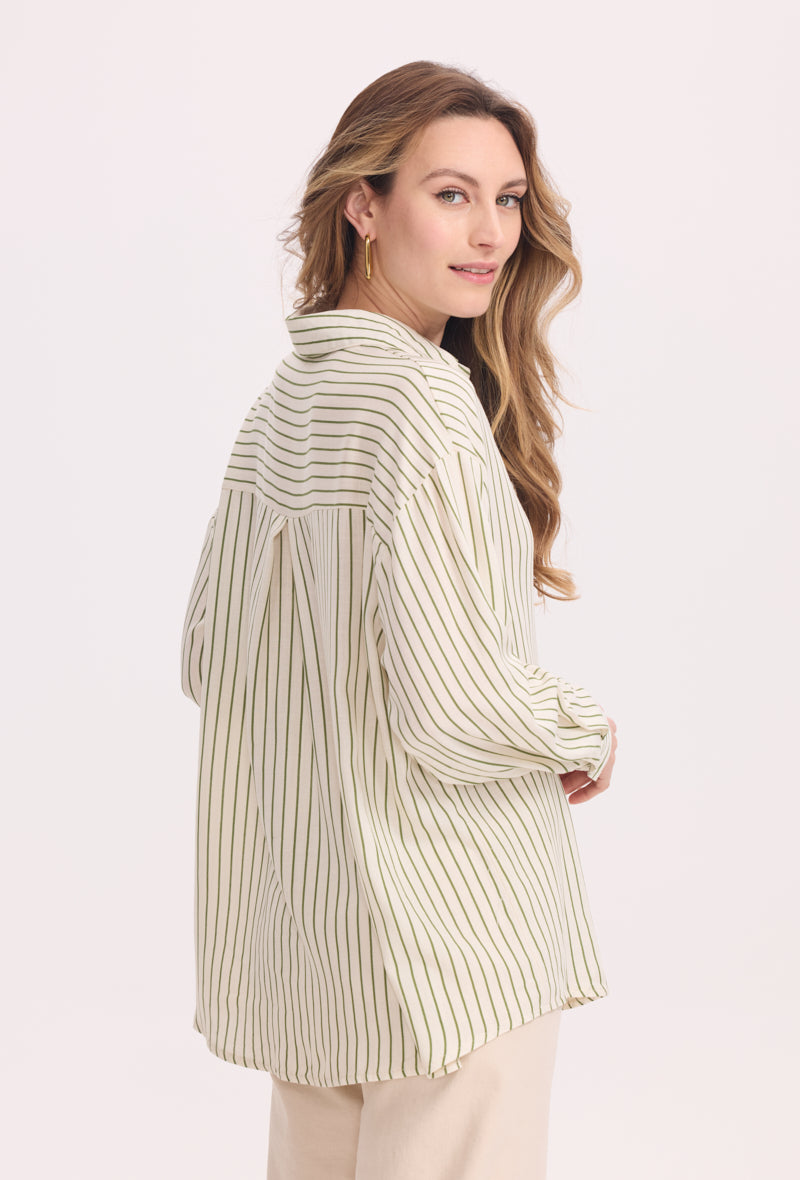 Chemise à rayures bicolores
