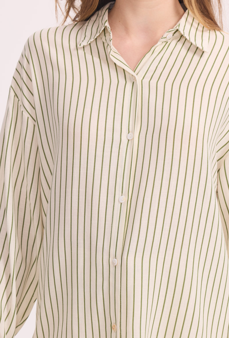 Chemise à rayures bicolores