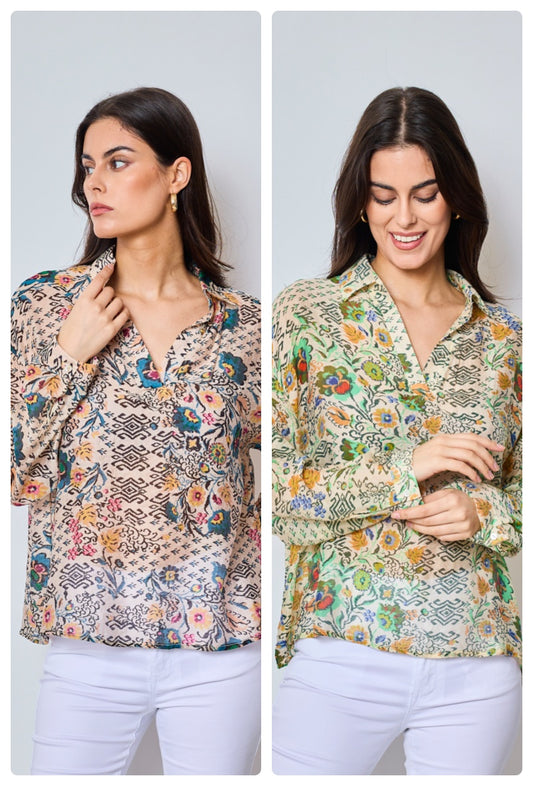 Elysia - Blouse à motifs