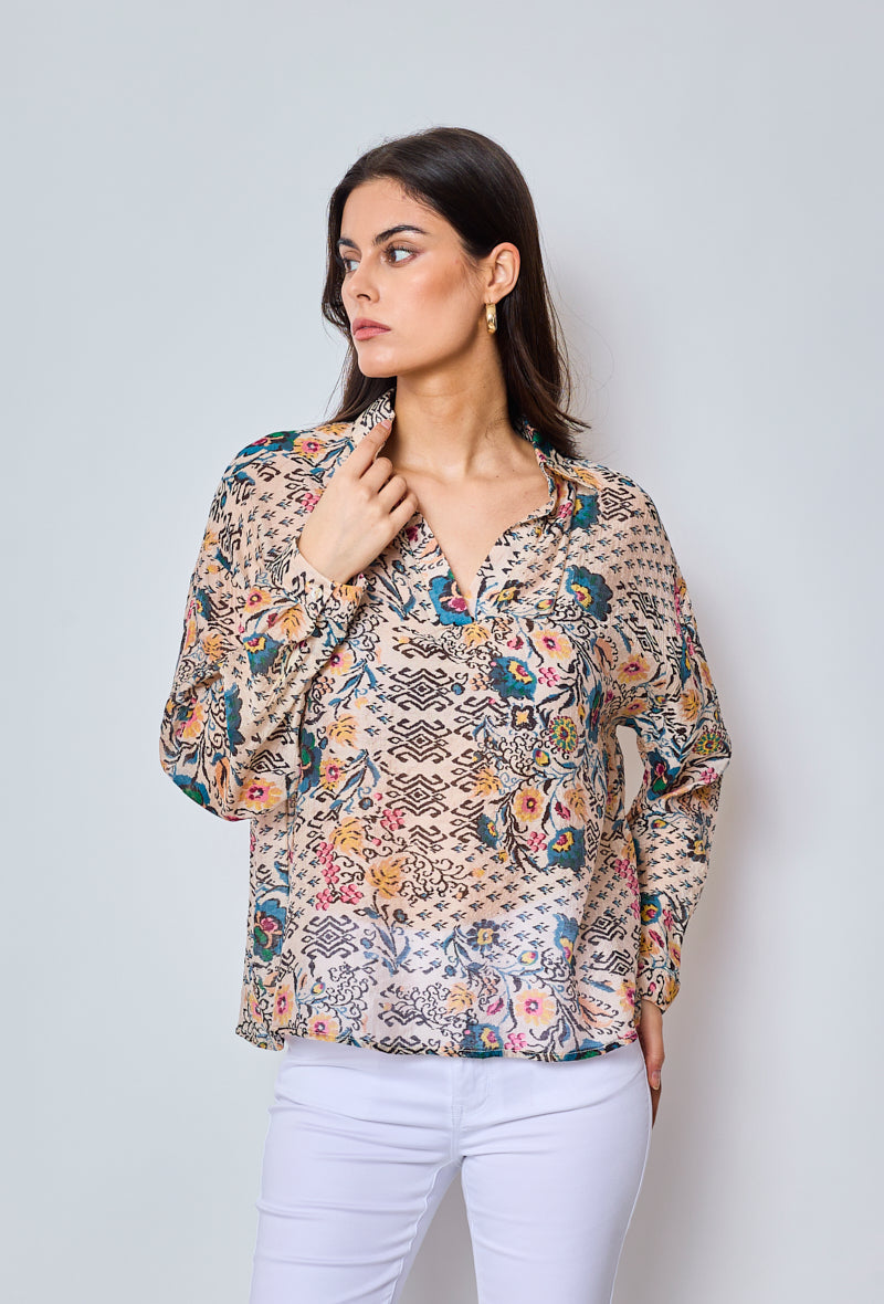 Elysia - Blouse à motifs