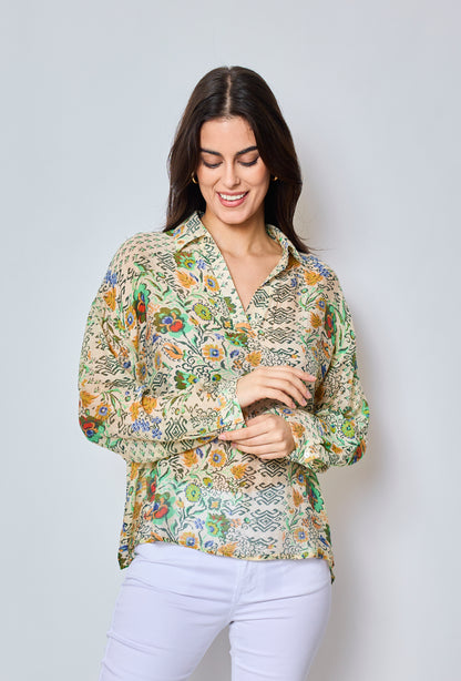 Elysia - Blouse à motifs