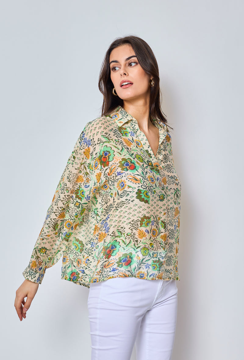 Elysia - Blouse à motifs