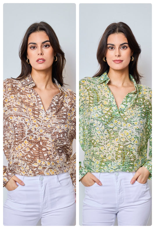 Calista - Patterned blouse