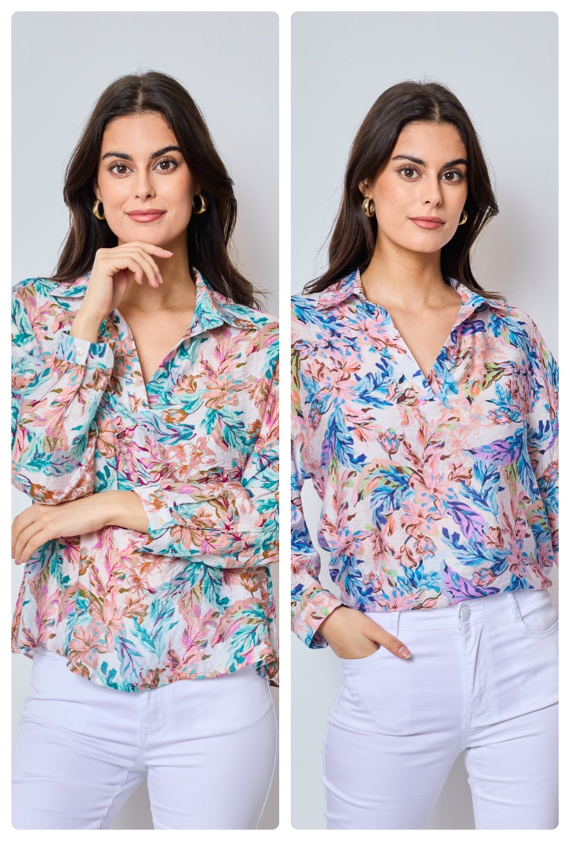 Leda - Patterned blouse