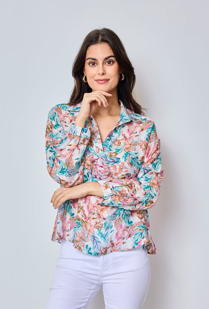 Leda - Patterned blouse