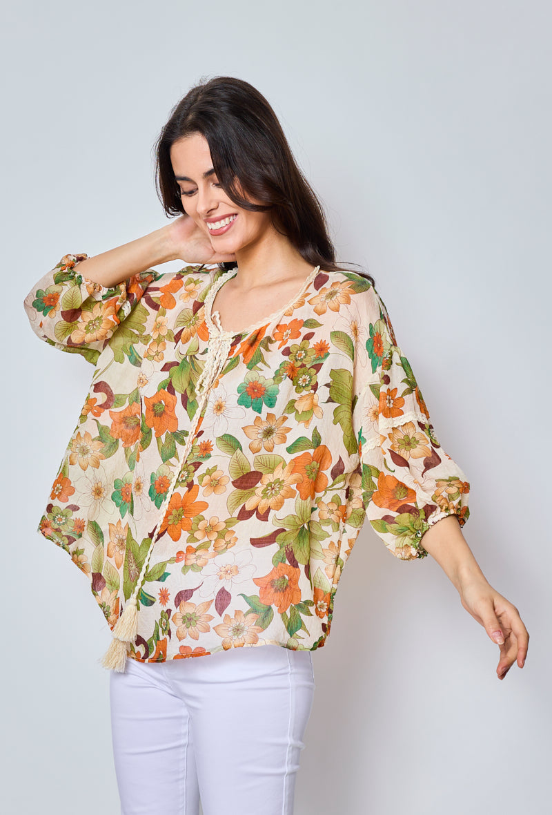 Helena - Blouse à motifs