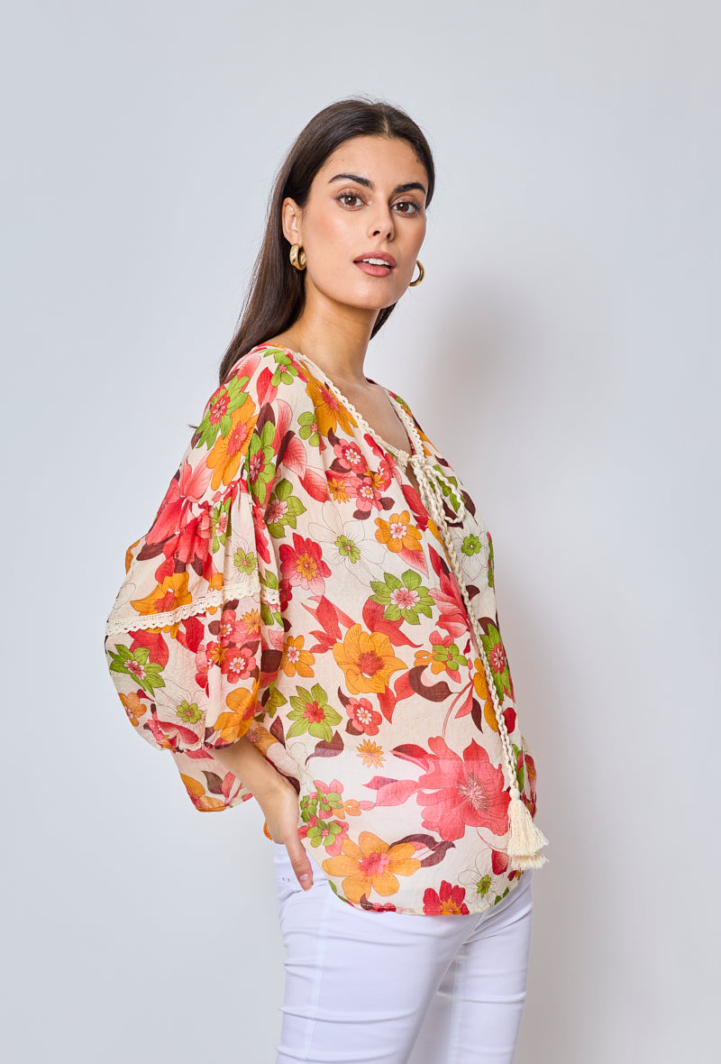 Helena - Blouse à motifs