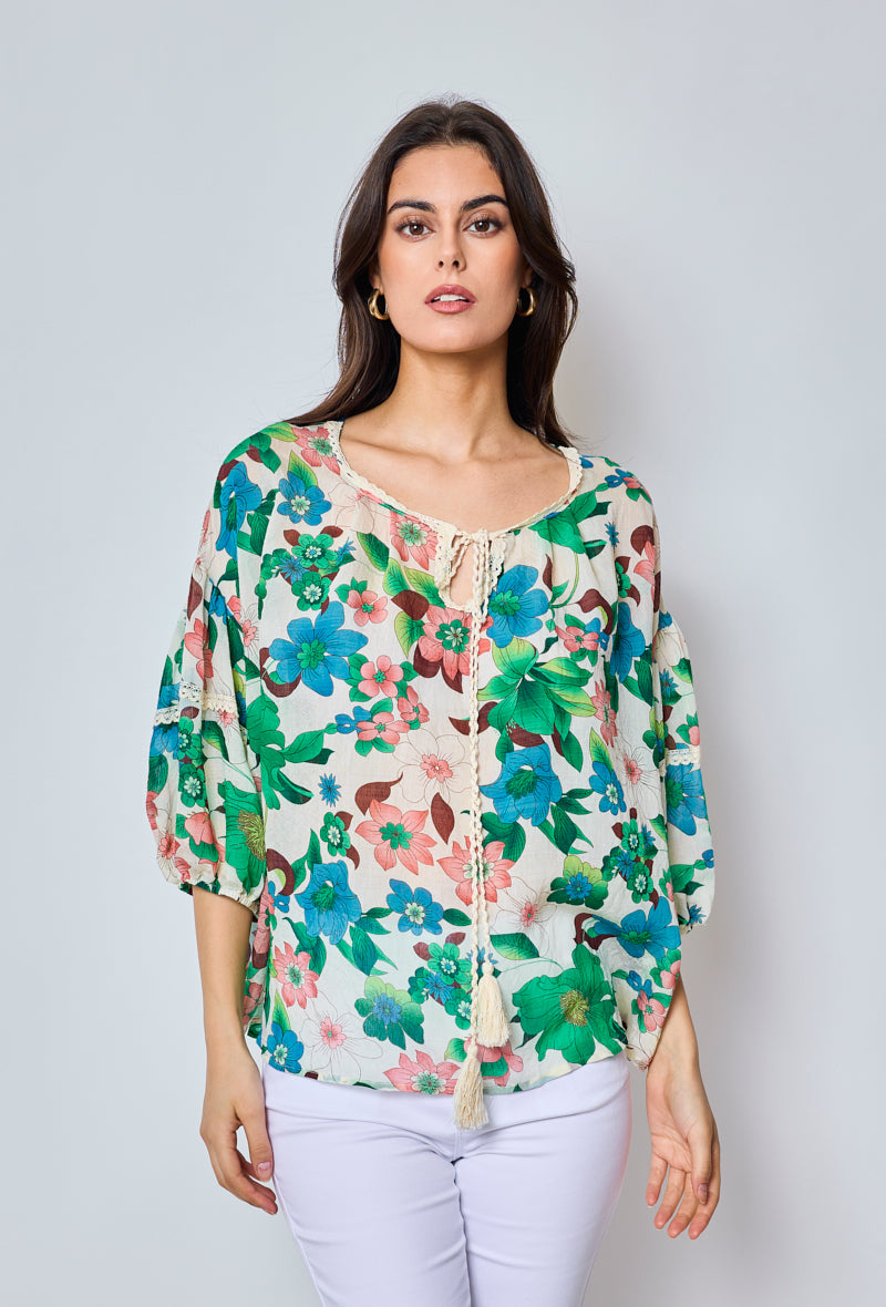 Helena - Blouse à motifs