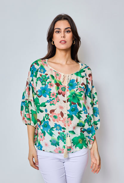 Helena - Blouse à motifs