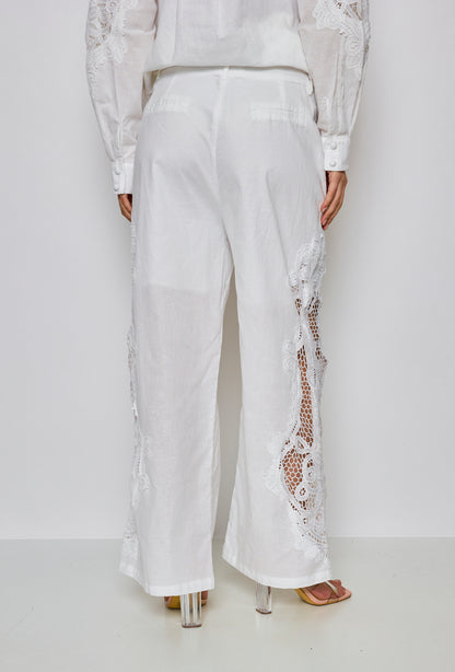 Embroidered loose pants