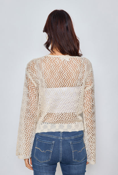 Plain zigzag crochet sweater