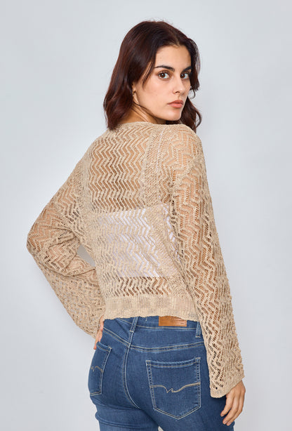 Plain zigzag crochet sweater