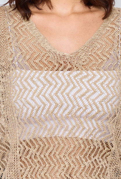 Plain zigzag crochet sweater