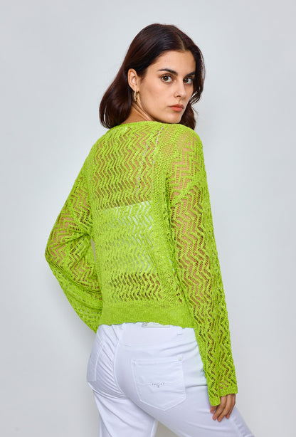 Plain zigzag crochet sweater