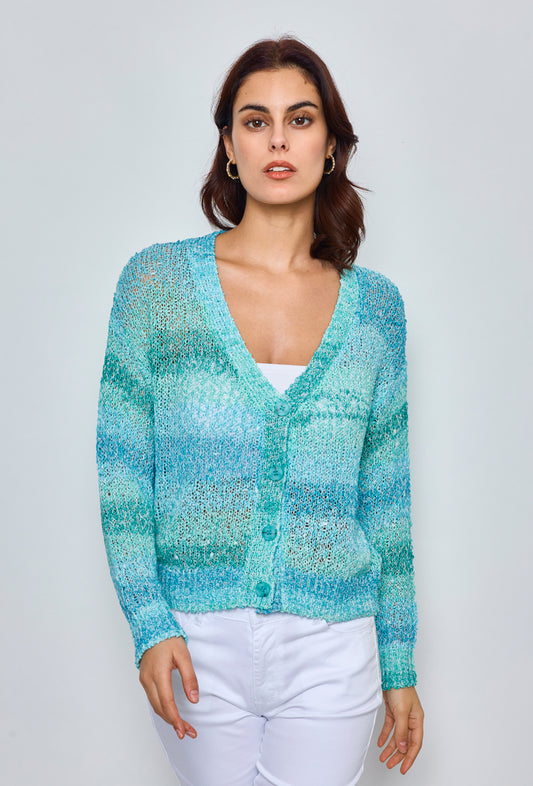 Multicolor crochet cardigan