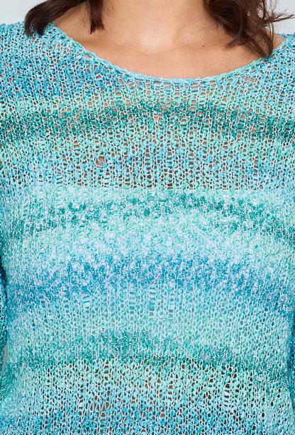 Multicolored crochet sweater