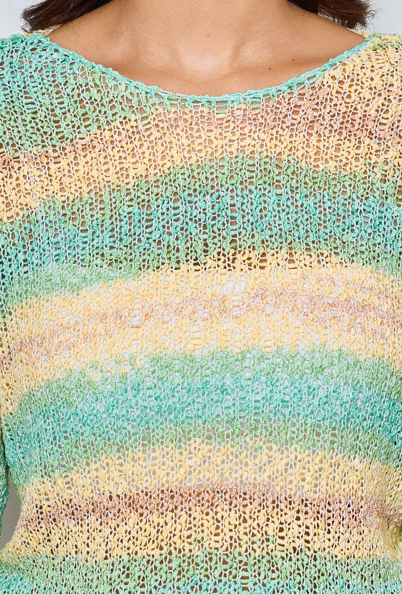 Multicolored crochet sweater