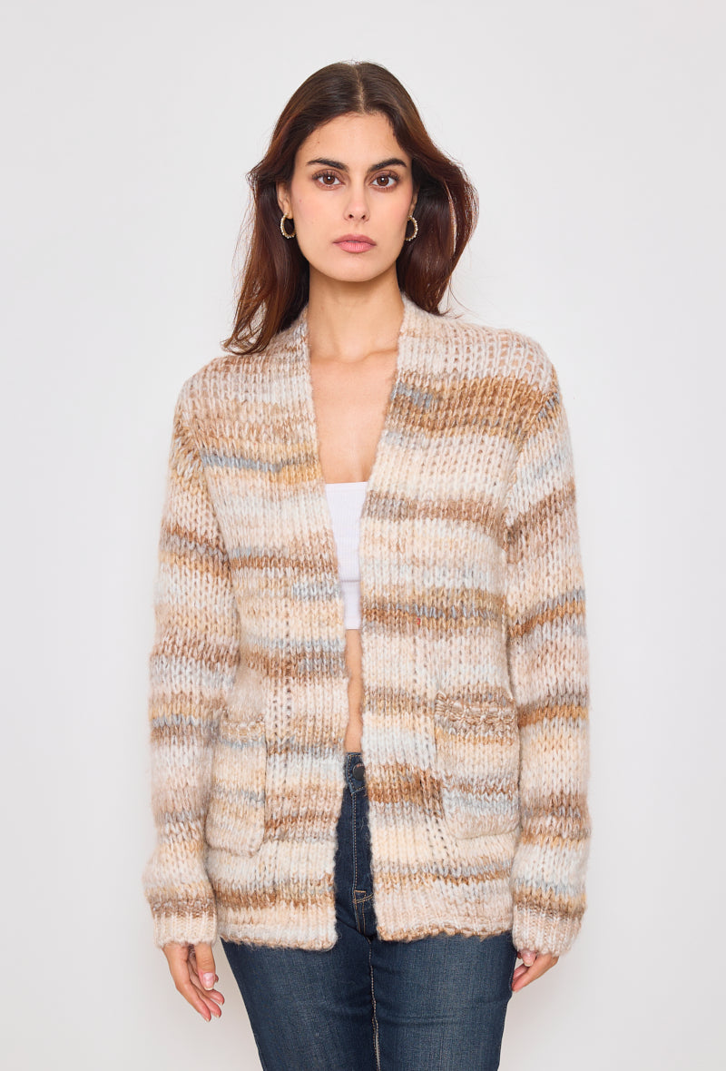 Gradient color knitted vest