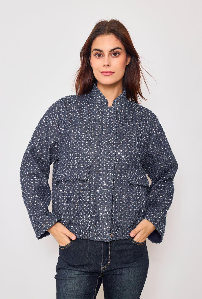 Veste sequin en denim