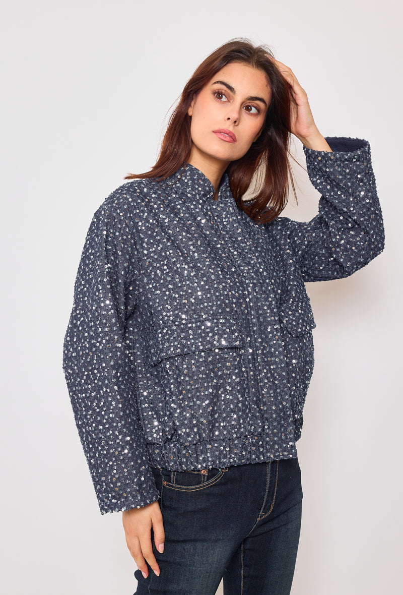 Veste sequin en denim