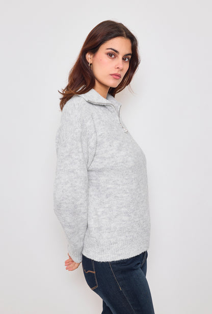 Pull col camionneur perle