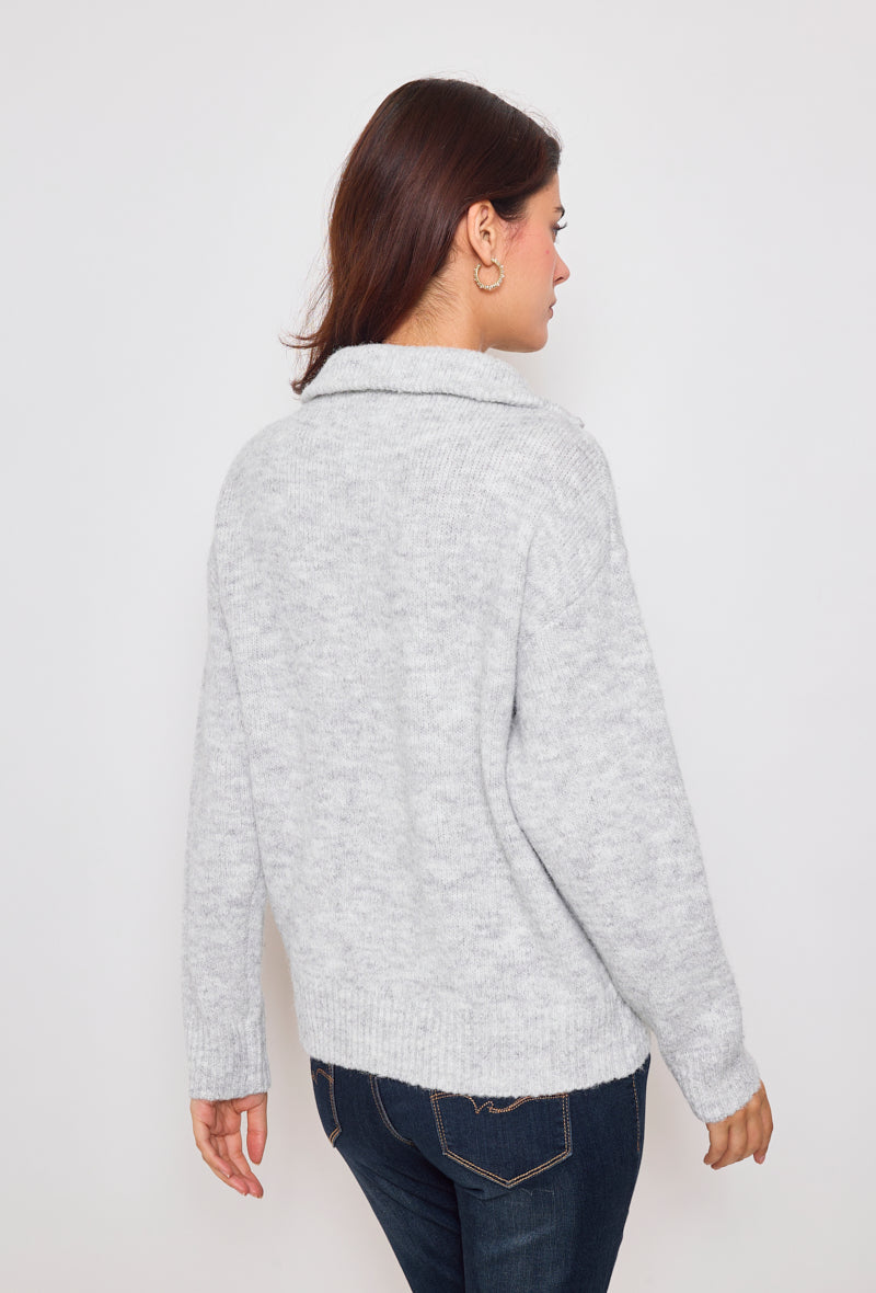 Pull col camionneur perle