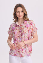 Chemise à manches courtes imprimée