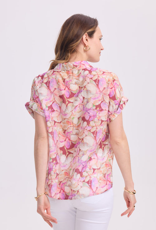 Chemise à manches courtes imprimée