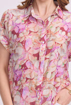 Chemise à manches courtes imprimée