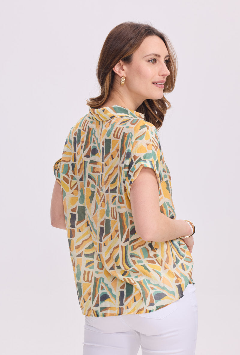 Chemise à manches courtes imprimée