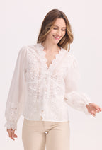 Blouse en coton avec broderies