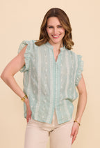 Blouse  en coton avec motifs brodés