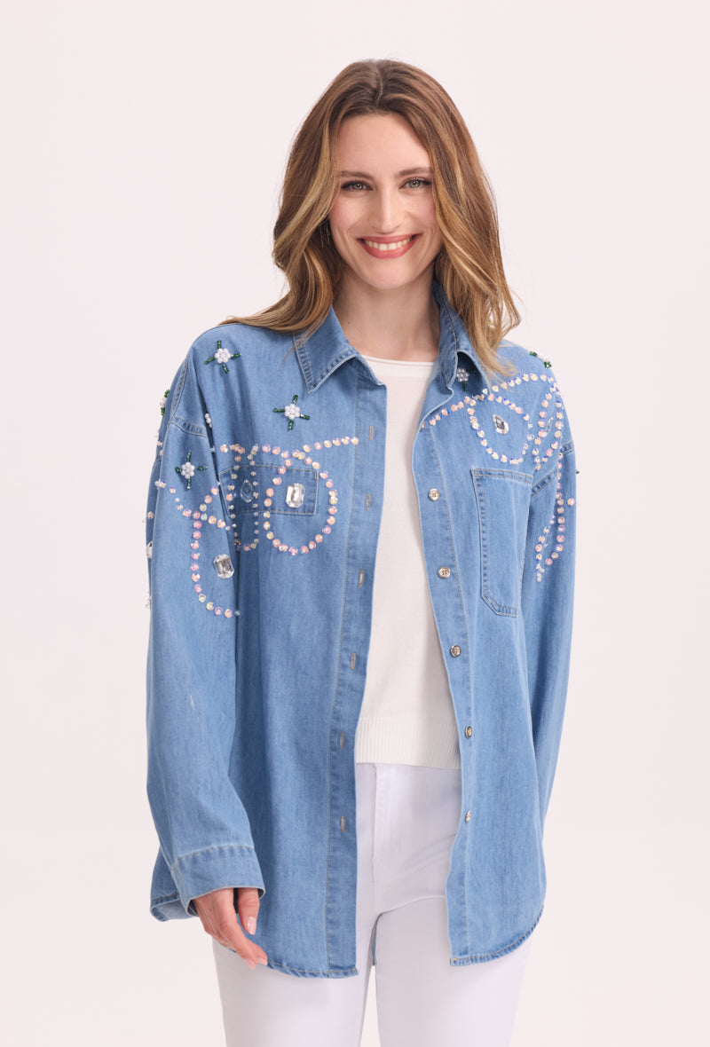 Chemise en jeans avec fantaisies