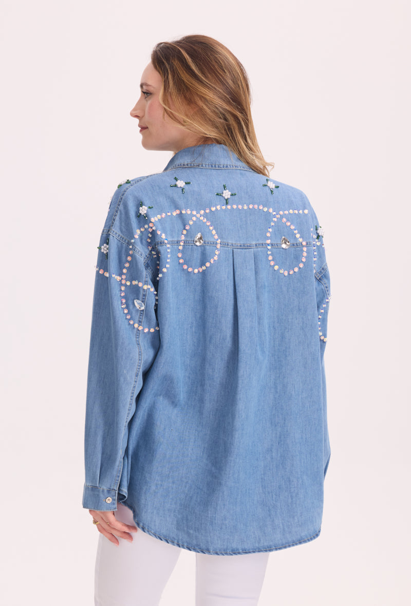 Chemise en jeans avec fantaisies