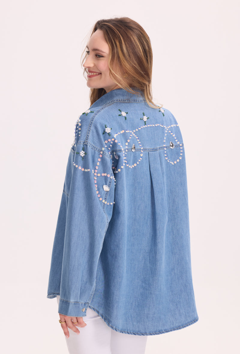 Chemise en jeans avec fantaisies