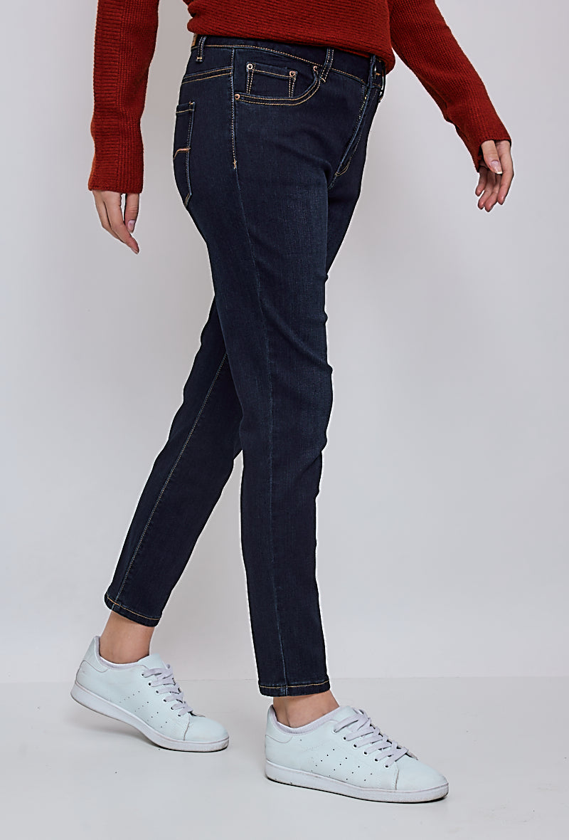Jean taille online haute bleu